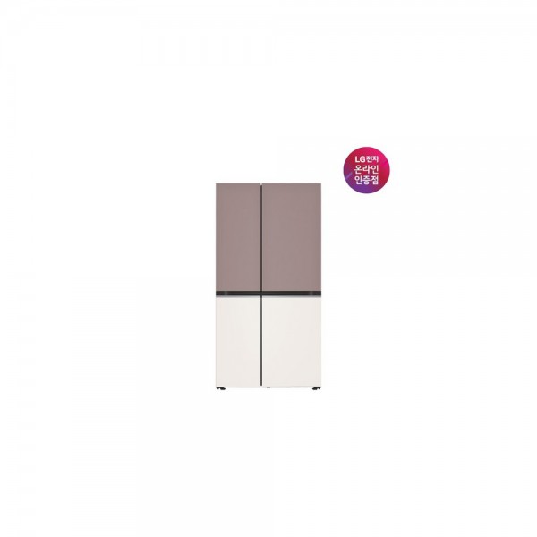 [LG전자] DIOS(디오스) 오브제컬렉션 2도어 양문형 냉장고 832L 베이직 메탈 [클레이핑크/베이지/S834MKE10]